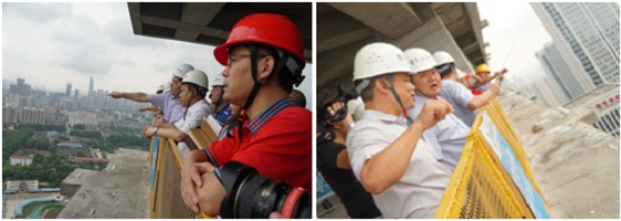 萬勇市長調(diào)研漢江大道商務(wù)區(qū)段工程現(xiàn)場