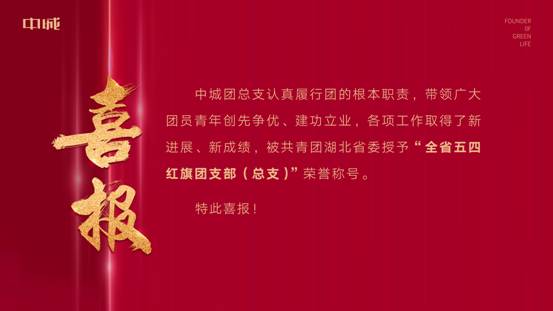 商務區(qū)集團所屬中城團總支榮獲 “全省五四紅旗團支部(總支)”榮譽稱號
