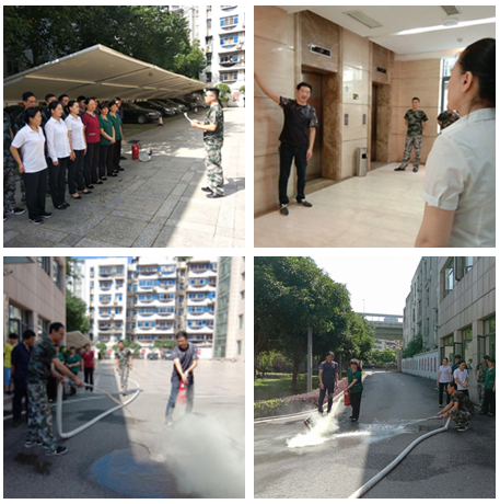 加強項目安全工作,增強員工安全意識 --2019年物業(yè)公司集團服務項目員工消防安全演習