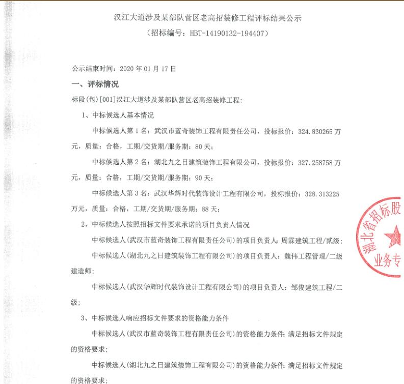 老高招評(píng)標(biāo)結(jié)果公示
